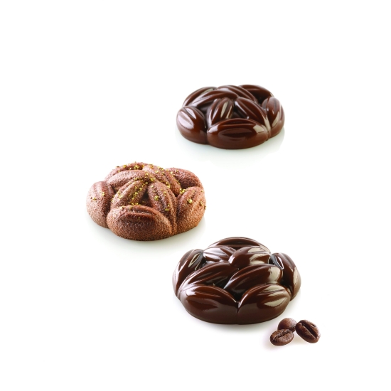 MOULE SILIKOMART PROFESSIONNEL 8 CACAO ''COCOA''